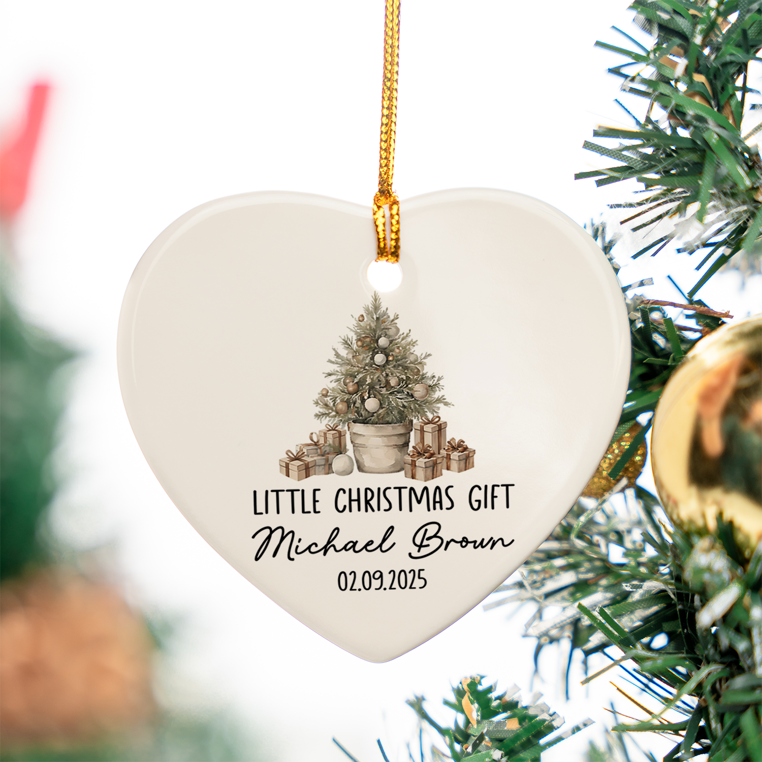 Christmas Gift Personalized Custom Ceramic Ornament