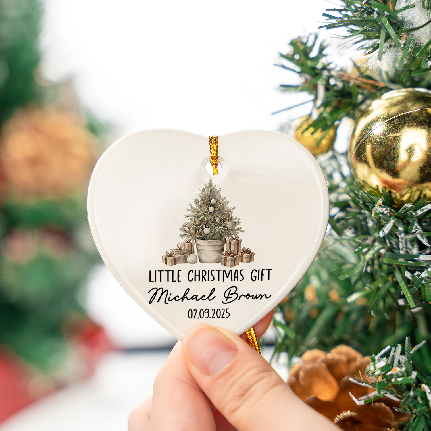 Christmas Gift Personalized Custom Ceramic Ornament