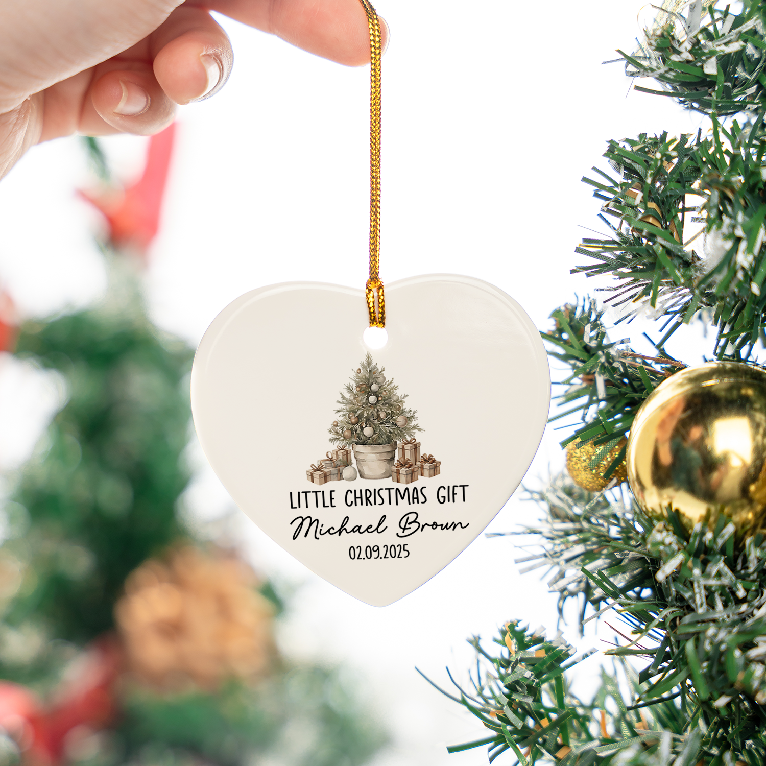 Christmas Gift Personalized Custom Ceramic Ornament
