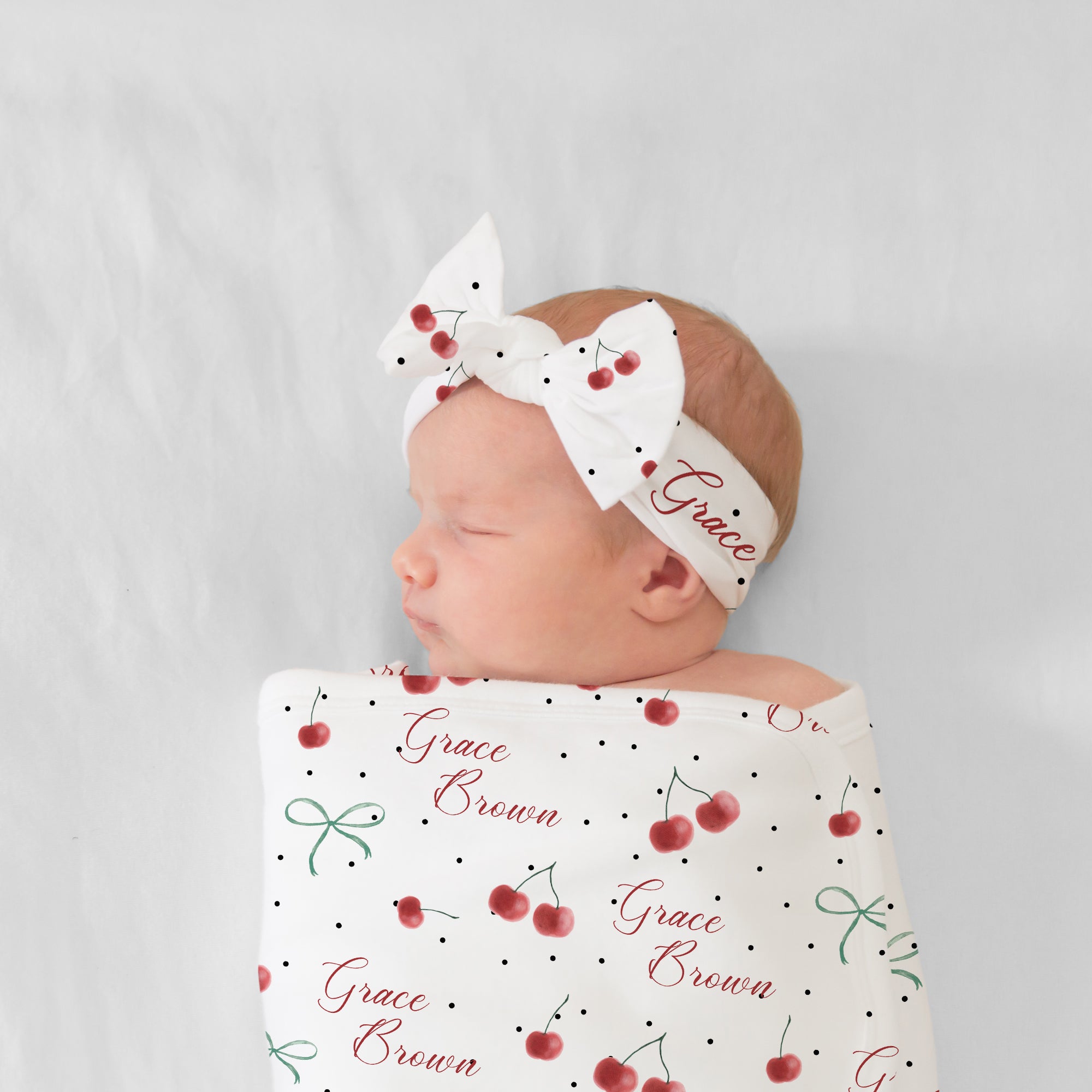 Personalized Bow Headband in Cherished Baby