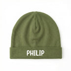Personalized Beanie in Olive