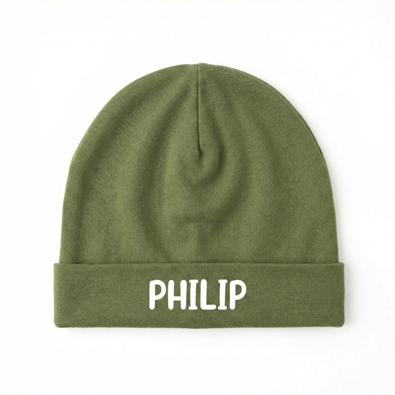 Personalized Beanie in Olive