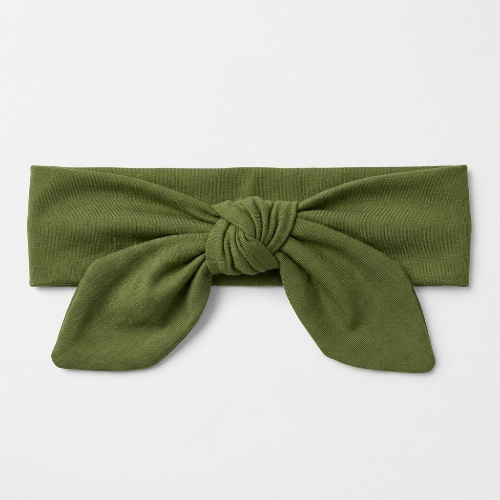 Personalized Knotted Headband in Olive