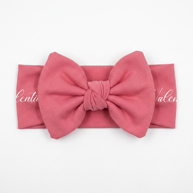 Personalized Bow Headband in Bloom Pink