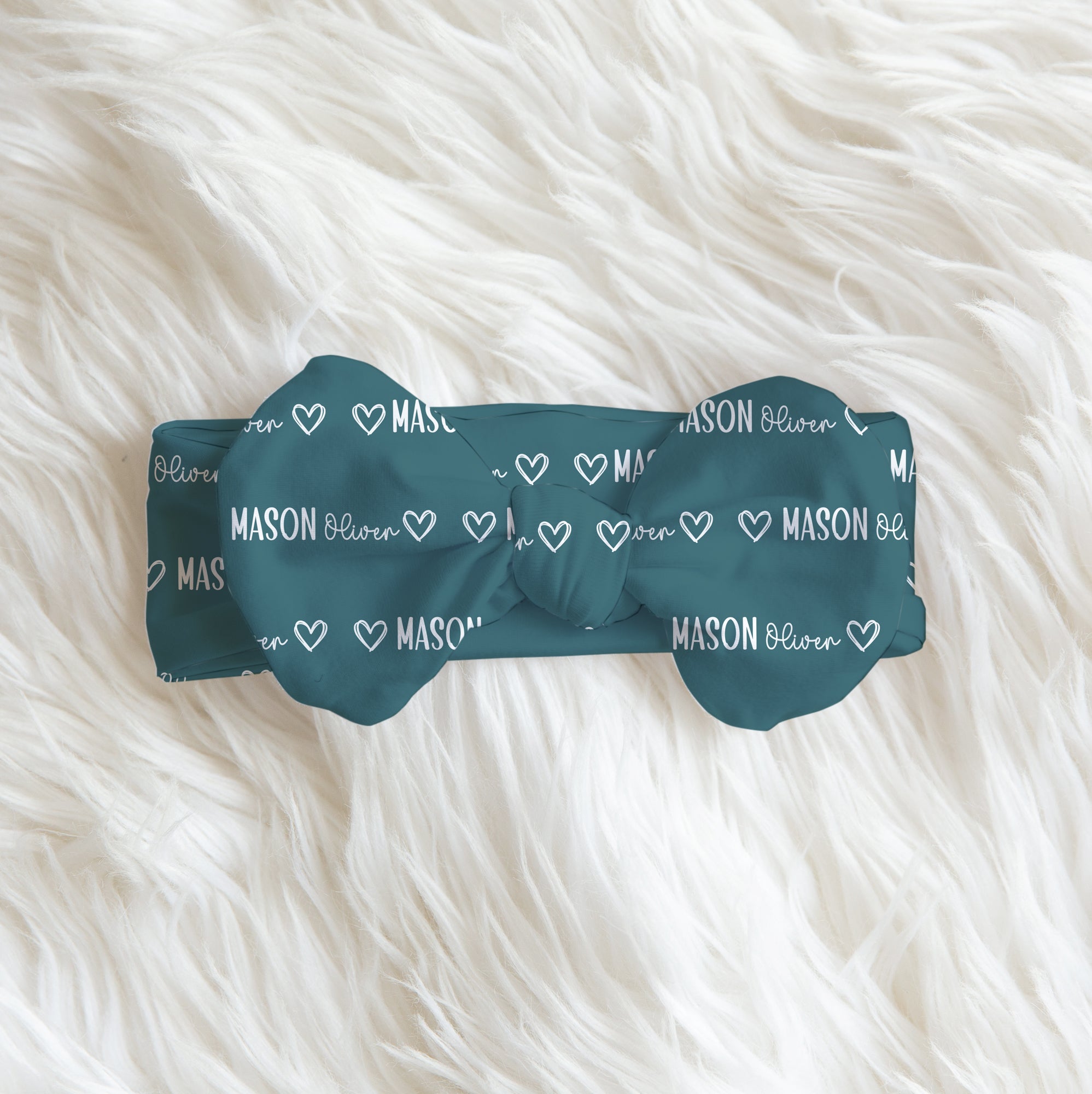 Personalized Bow Headband in Mono Name