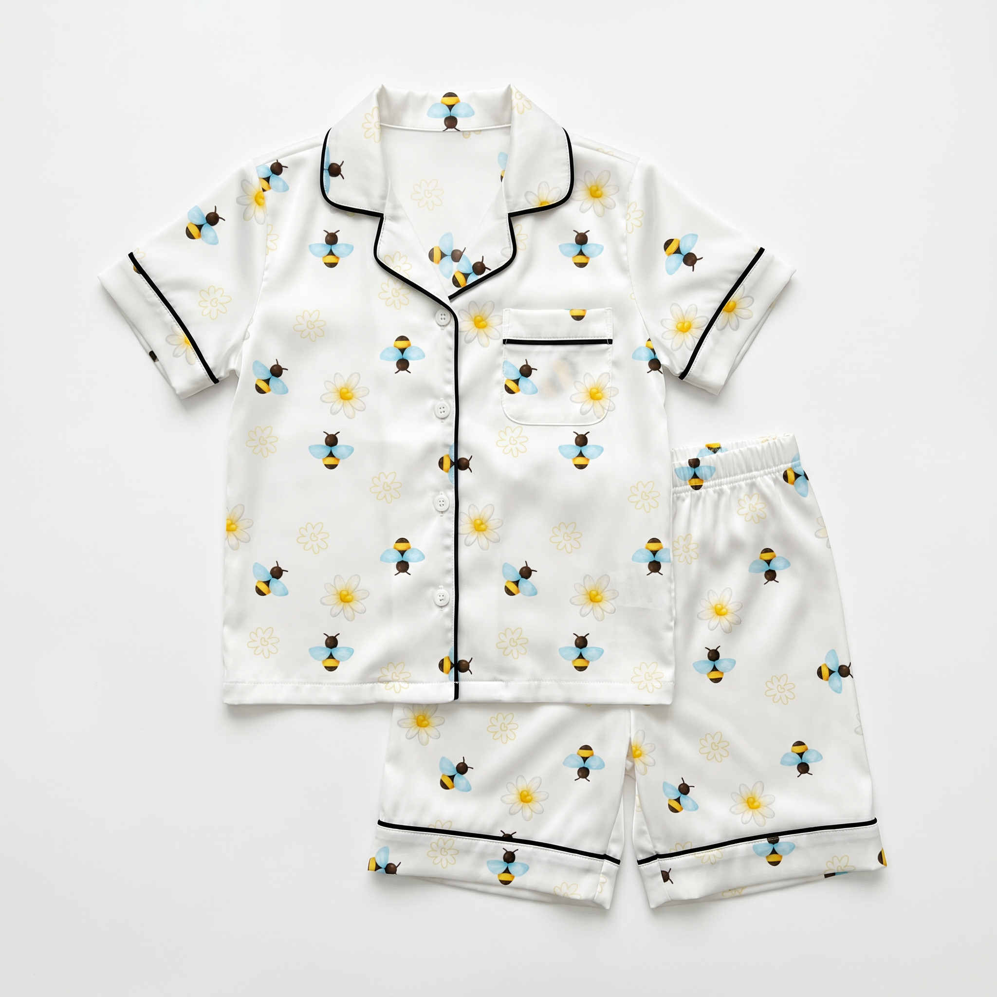 Short-sleeved Kid's Pajama Set in BeeBee