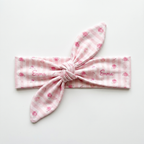 Personalized Knotted Headband in Rosy