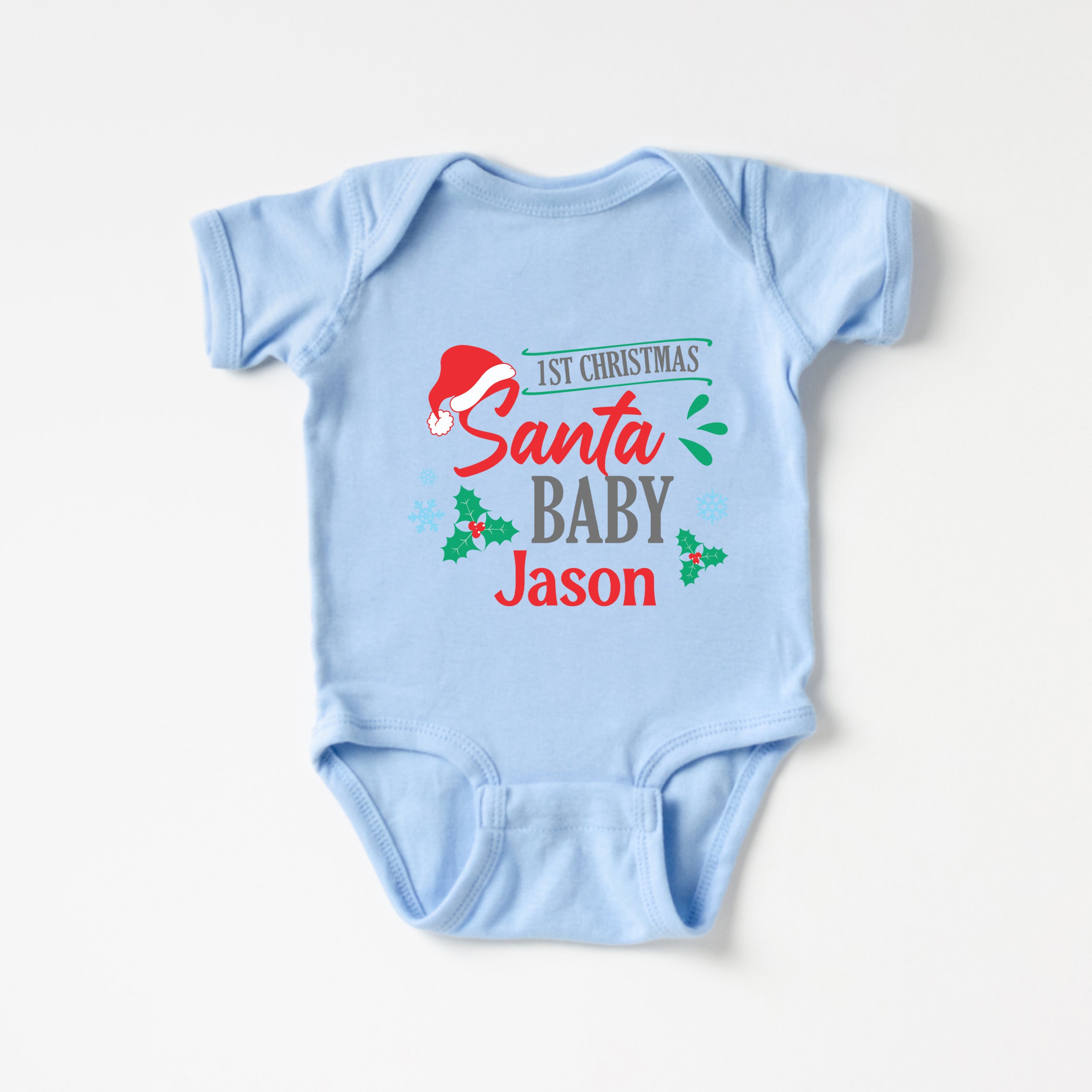Personalized Graphic Bodysuit in Santa Baby