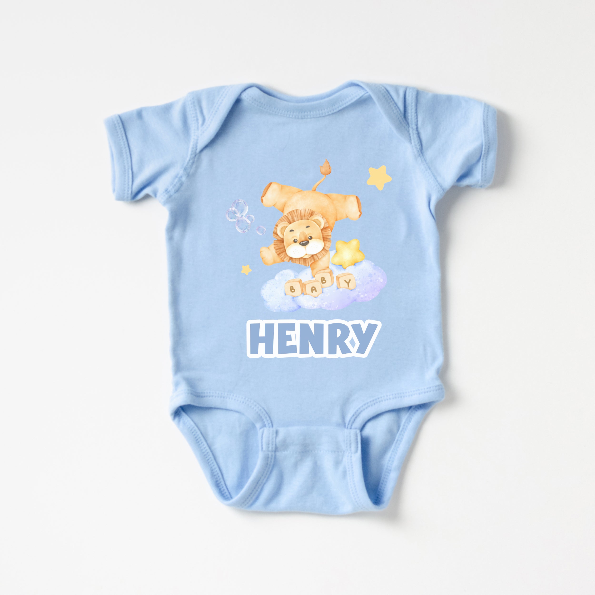 Personalized Graphic Bodysuit in Blue Milk Drunk