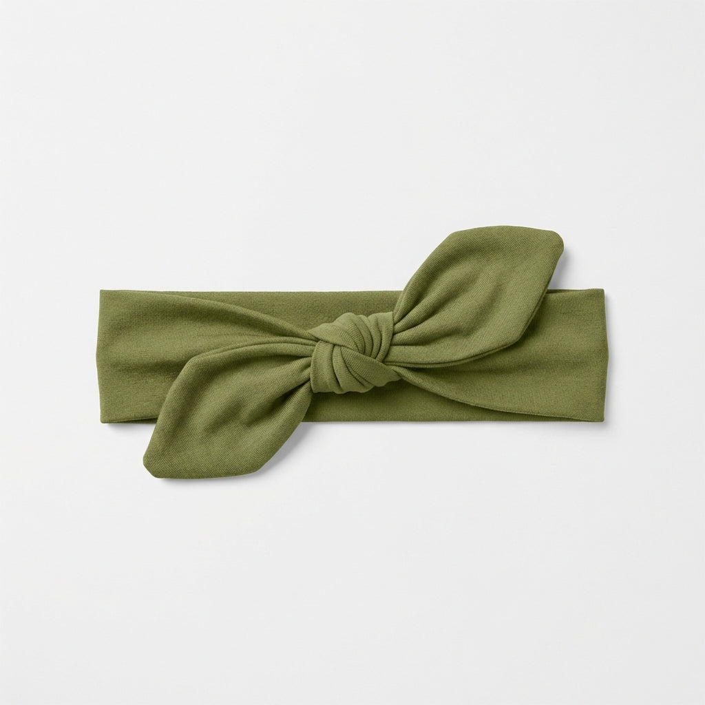 Personalized Knotted Headband in Light Olive