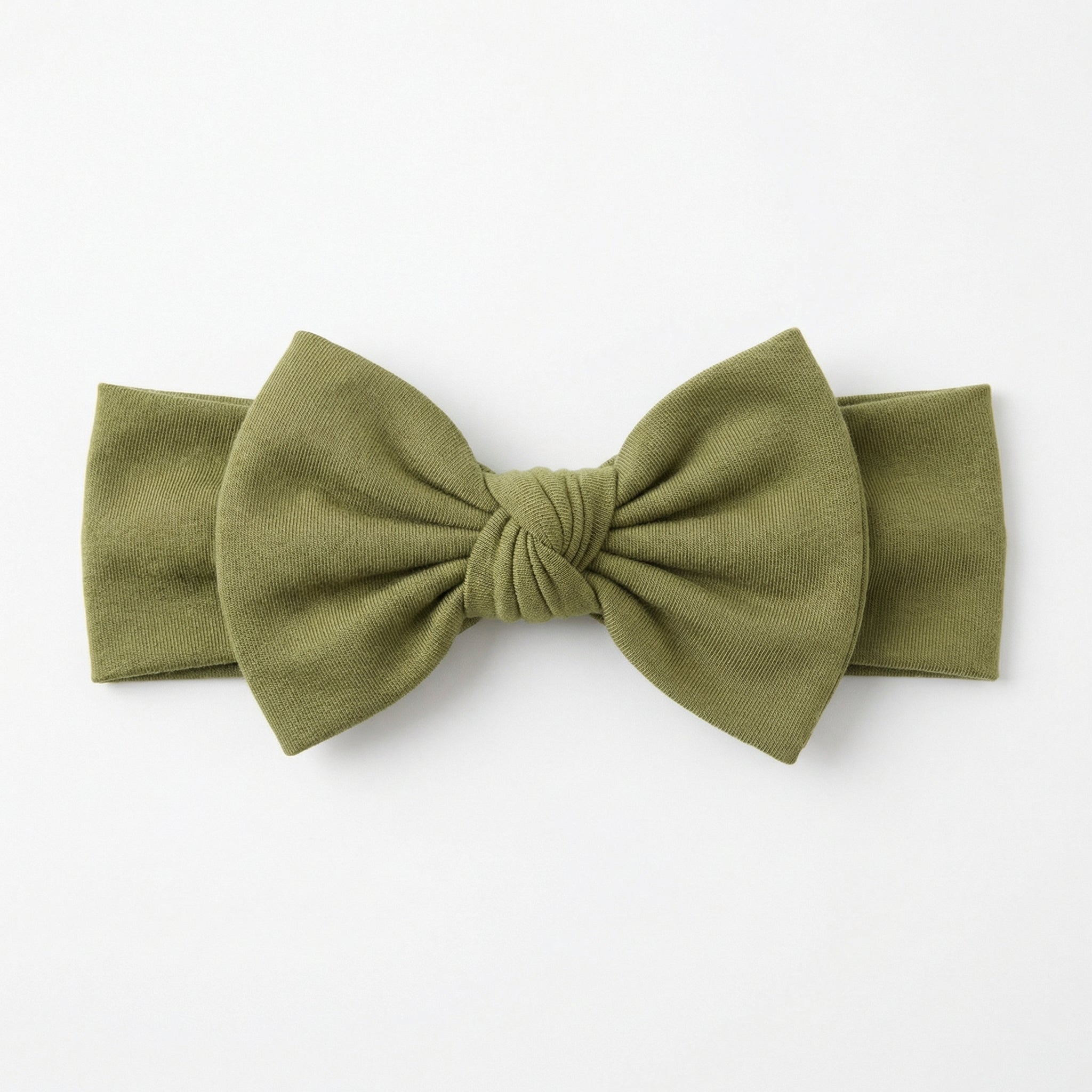 Personalized Bow Headband in Light Olive