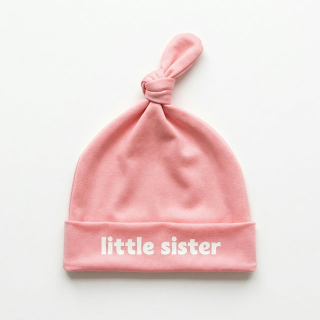 Knotted Hat in Peachy Blush