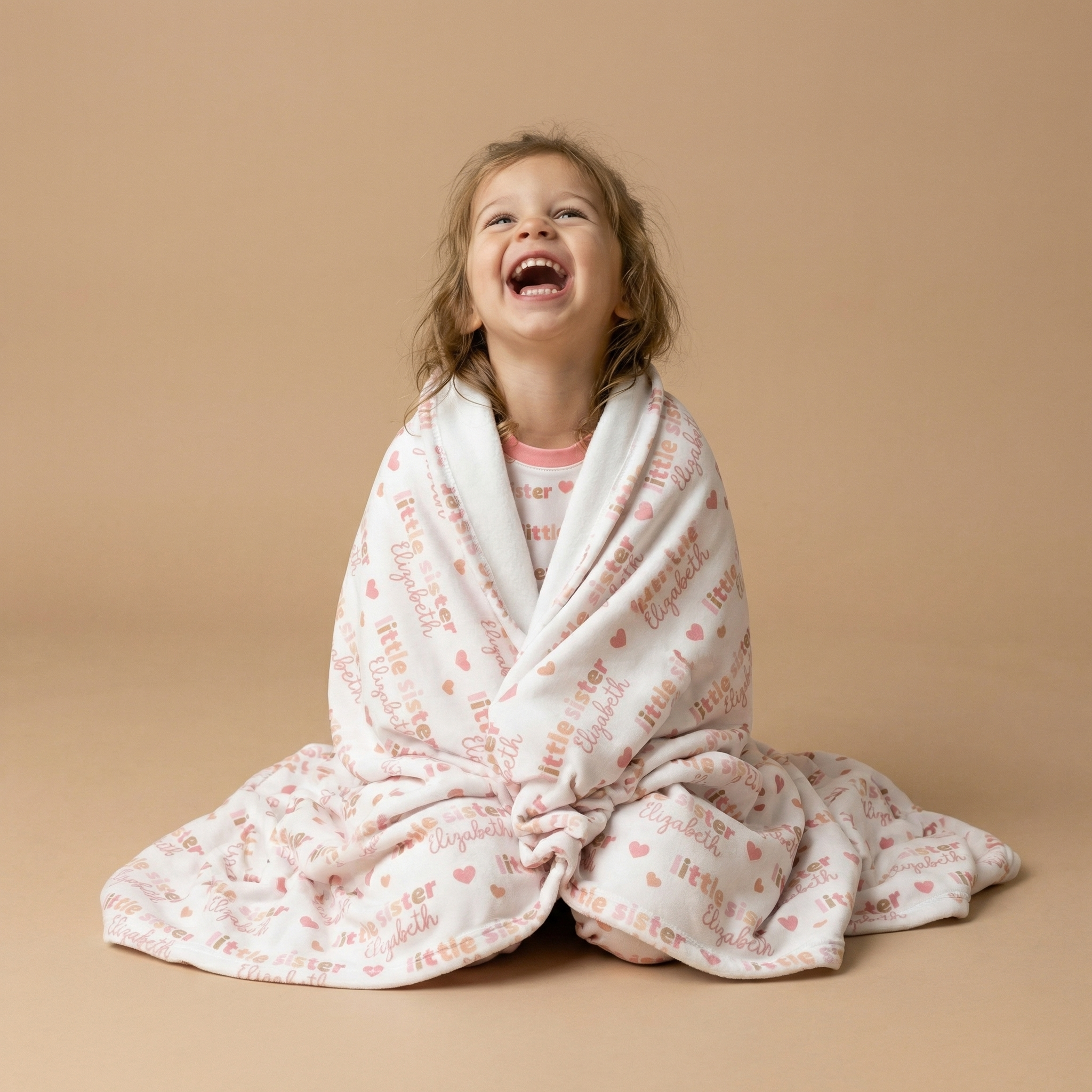 Personalized Blanket in Little Sister