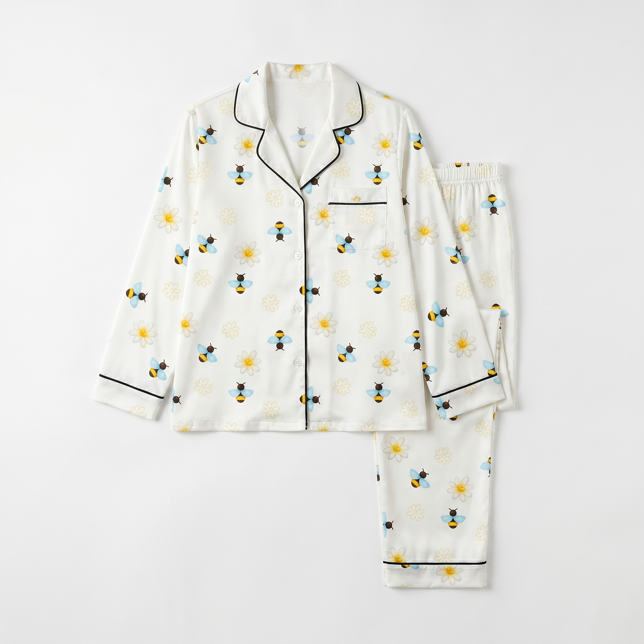 Long-sleeved Kid's Pajama Set in BeeBee