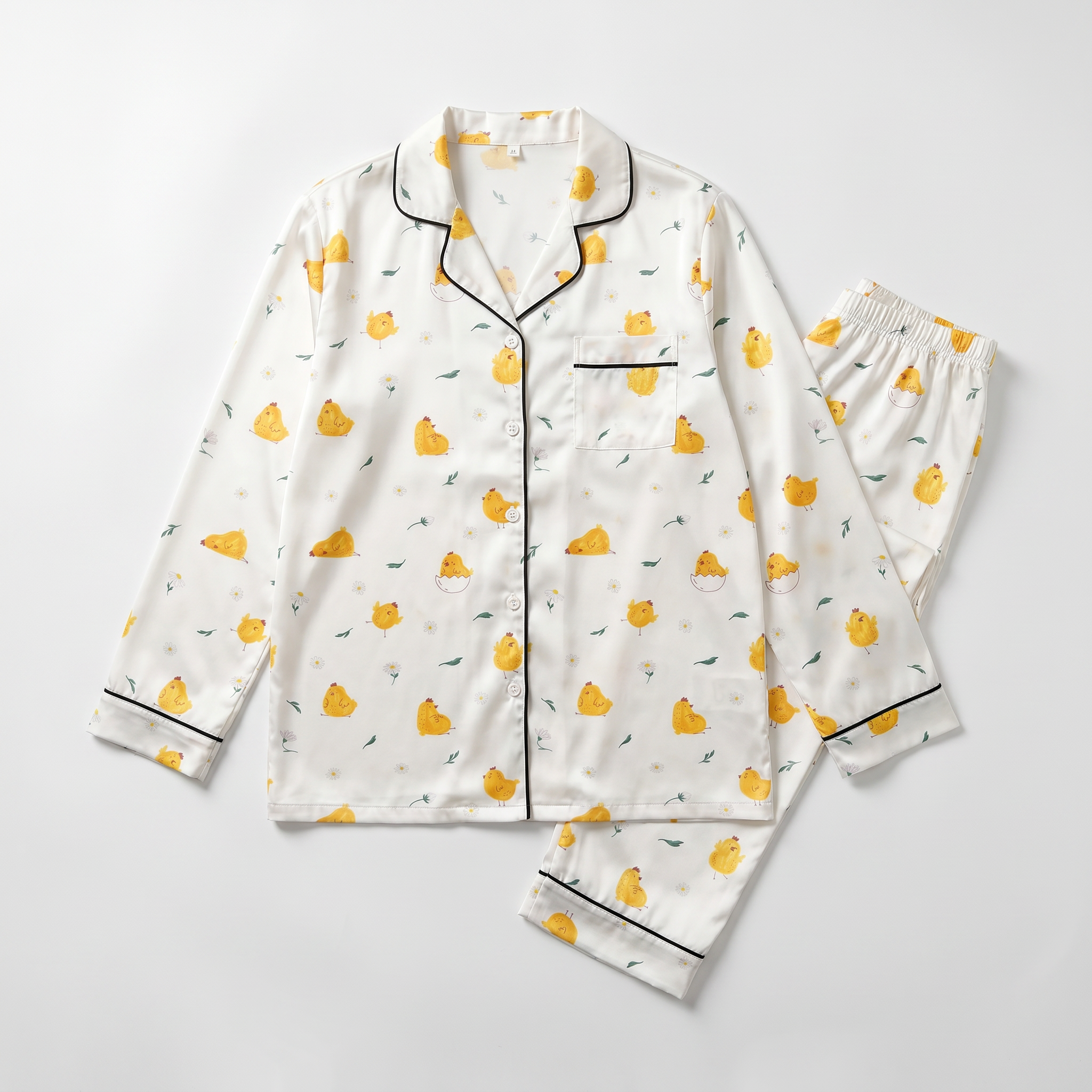 Long-sleeved Kid's Pajama Set in Little Chick