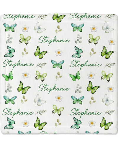 Personalized Mini Lovey in Green Butterfly