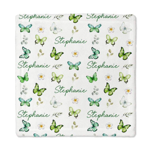 Personalized Mini Lovey in Green Butterfly