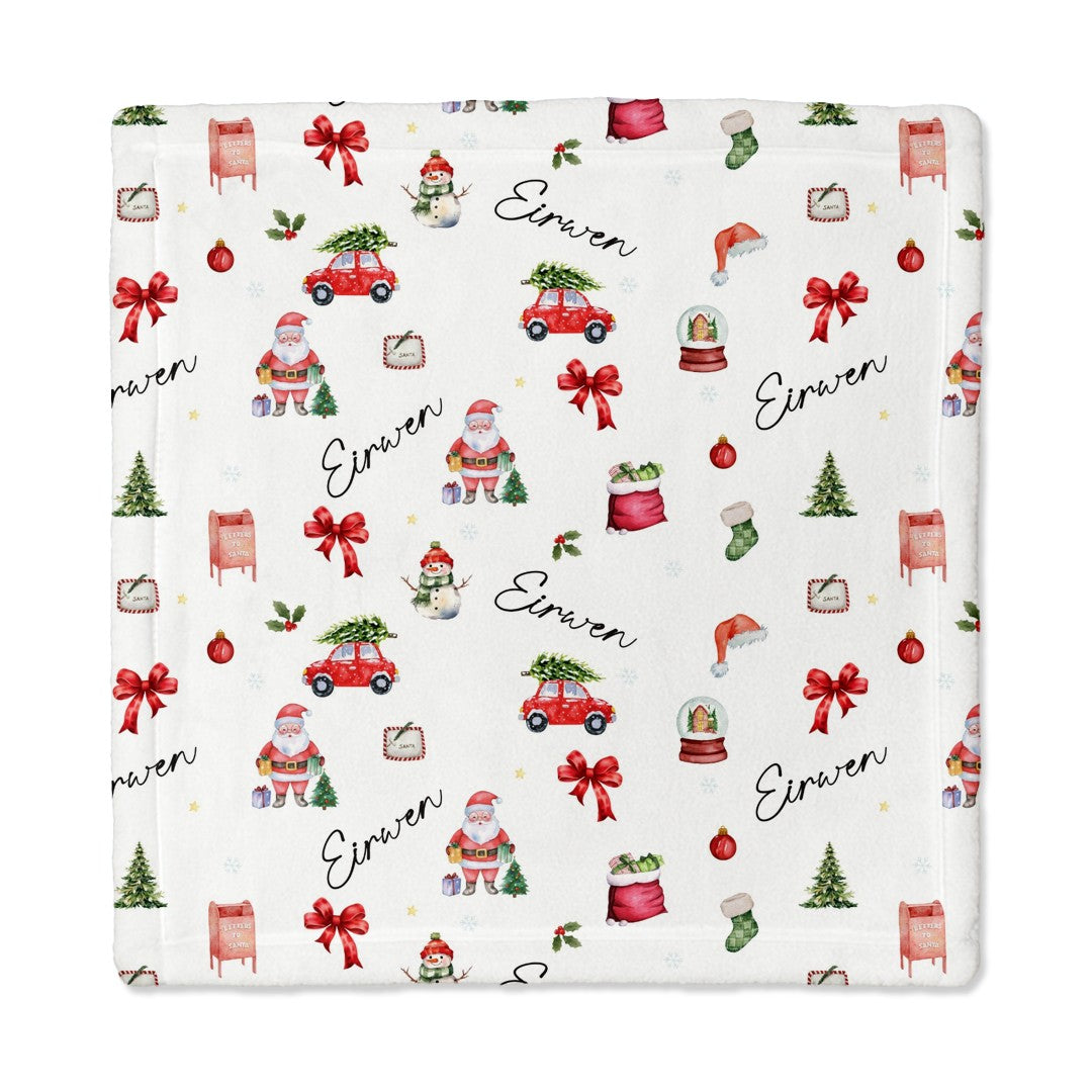 Christmas Day Personalized Lovey Blanket