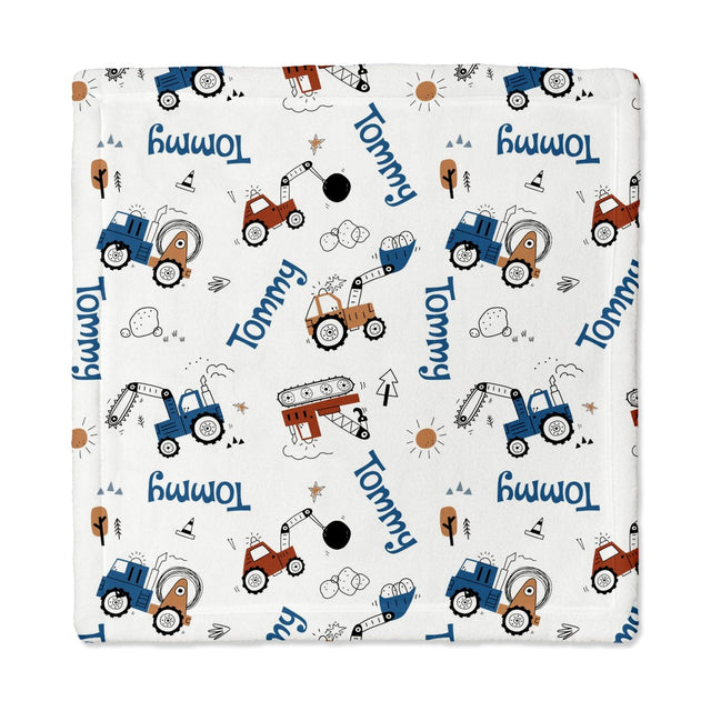 Personalized Mini Lovey in Construction Vehicle