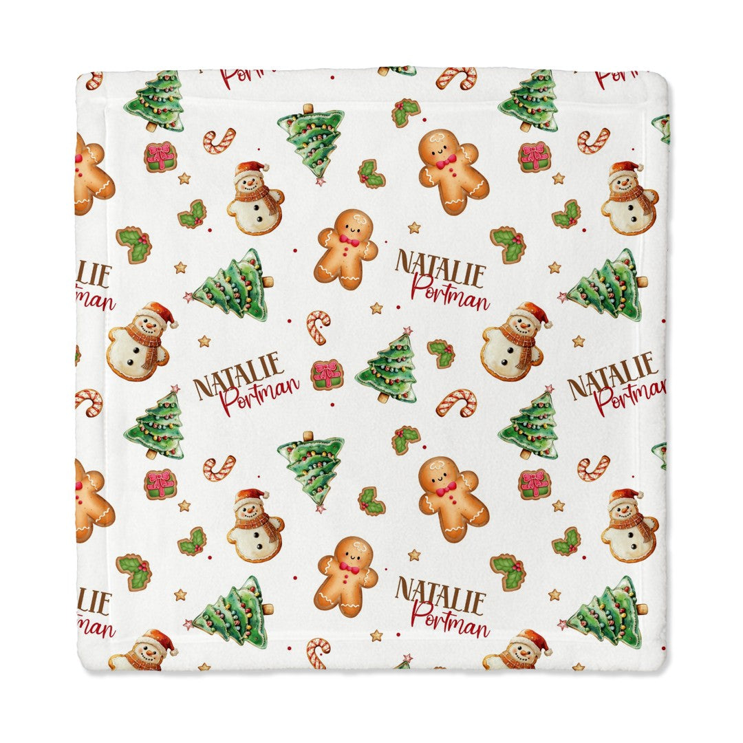 Gingerbread Personalized Lovey Blanket