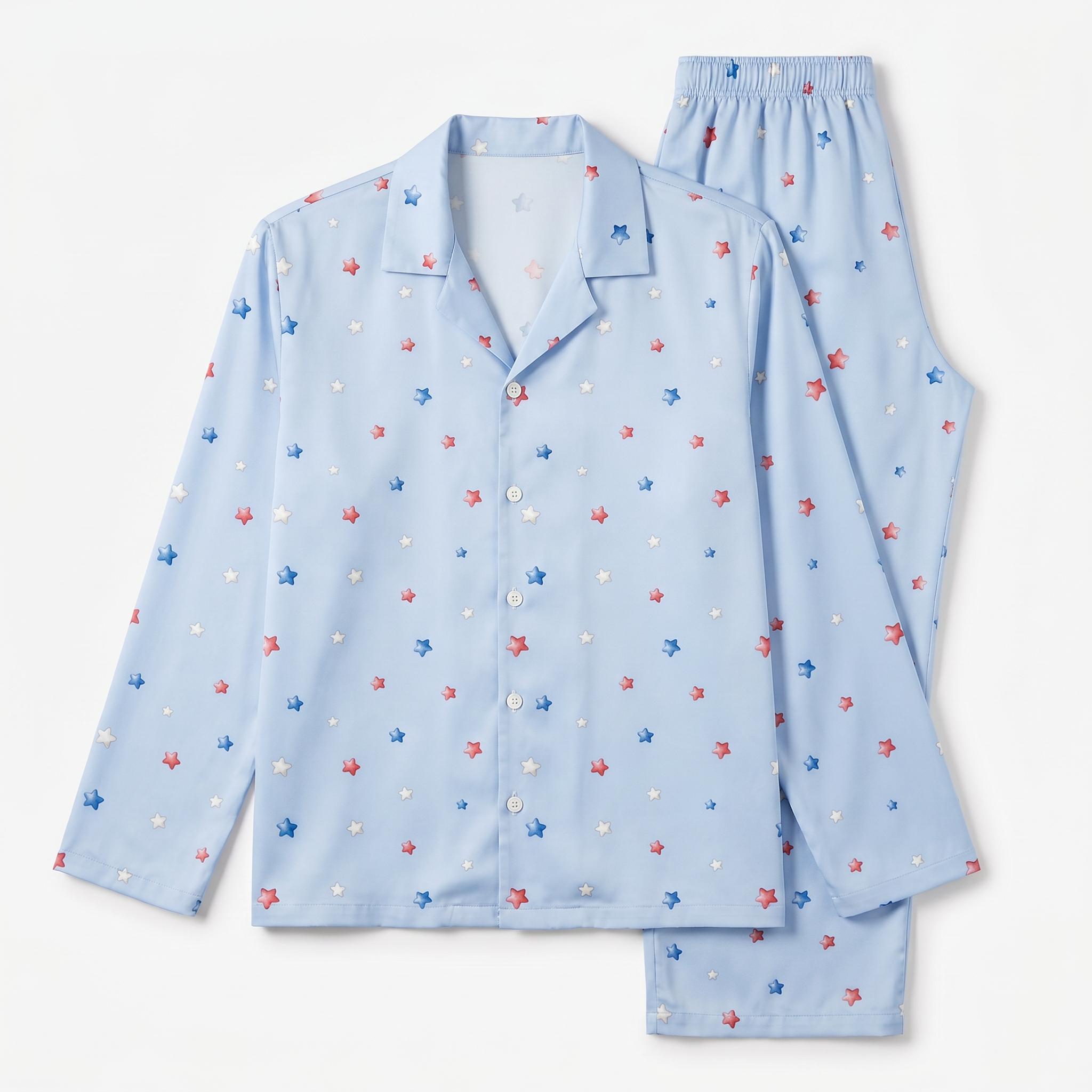 Long-Sleeved Men's Pajama Set in July Twinkle