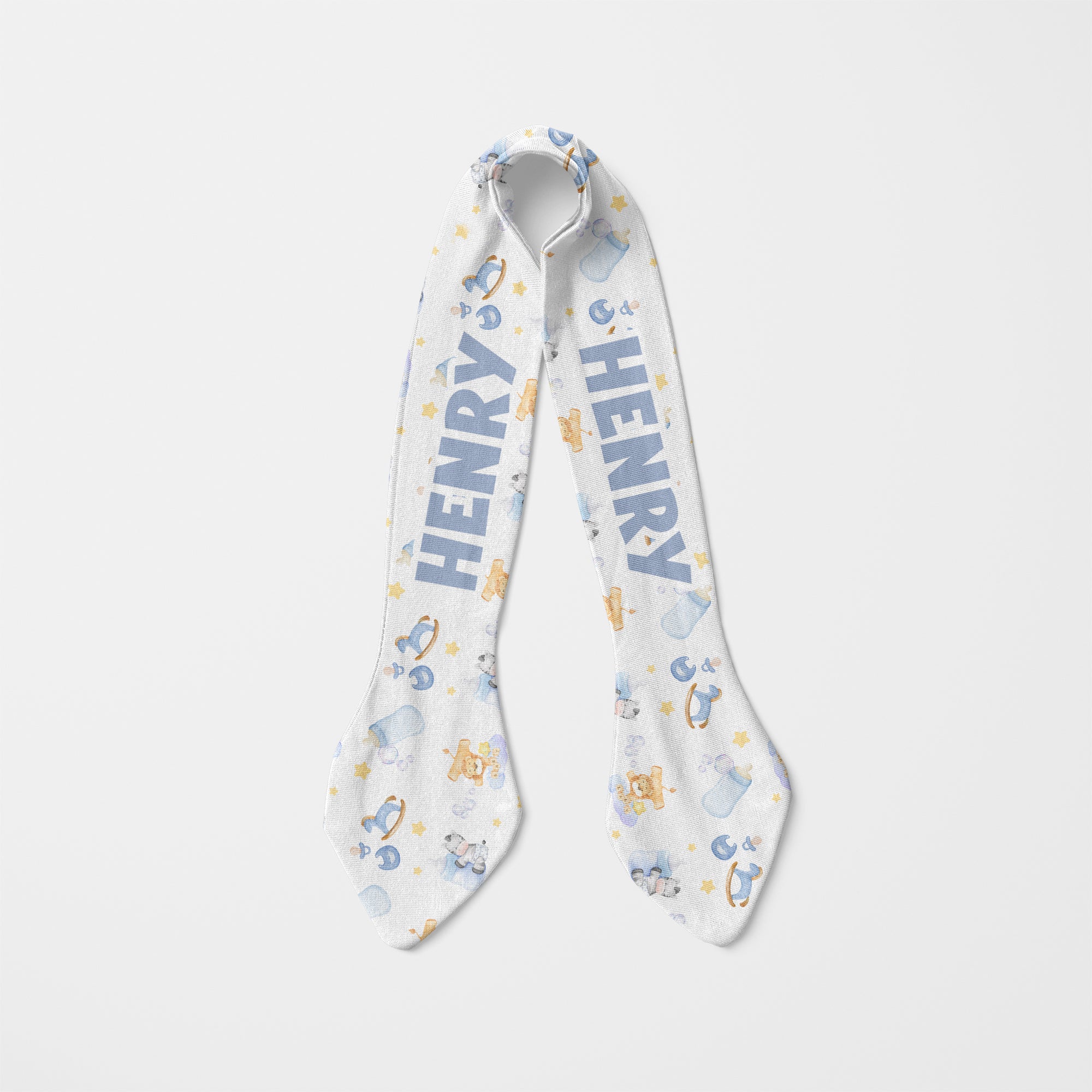 Personalized Knotted Headband in Blue Milk Drunk