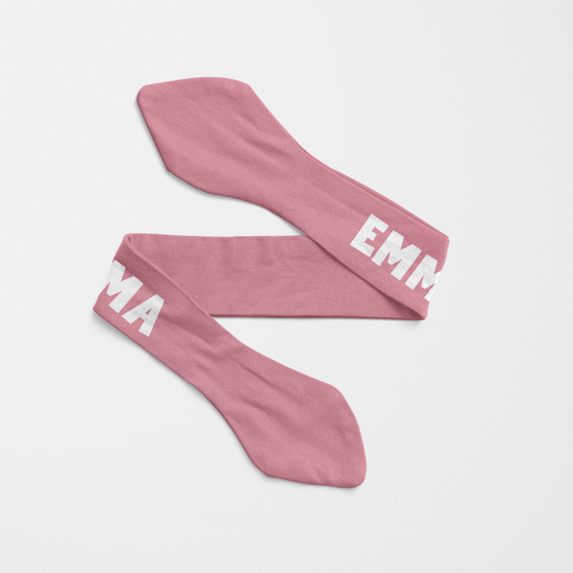Personalized Knotted Headband in Rose Clay
