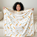 Personalized Blanket in Carrot