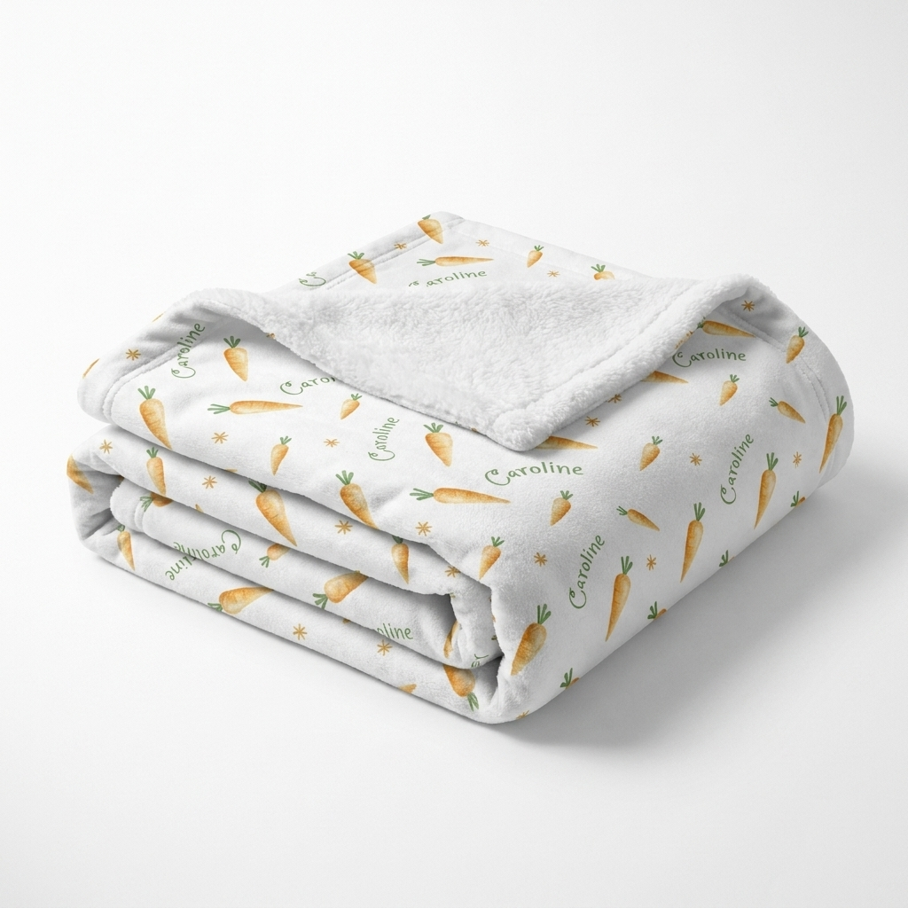 Personalized Blanket in Carrot