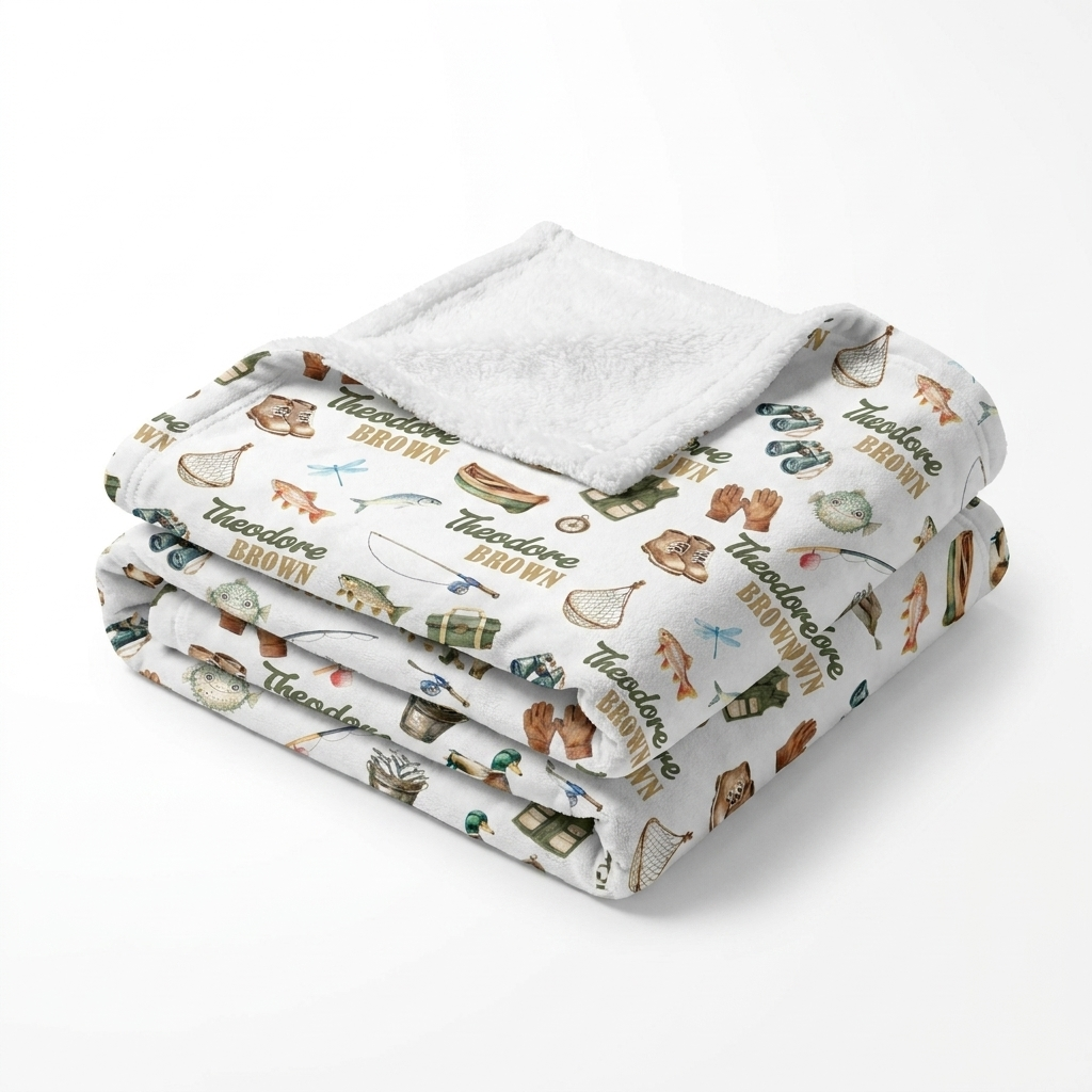 Personalized Blanket in Fishing Buddy