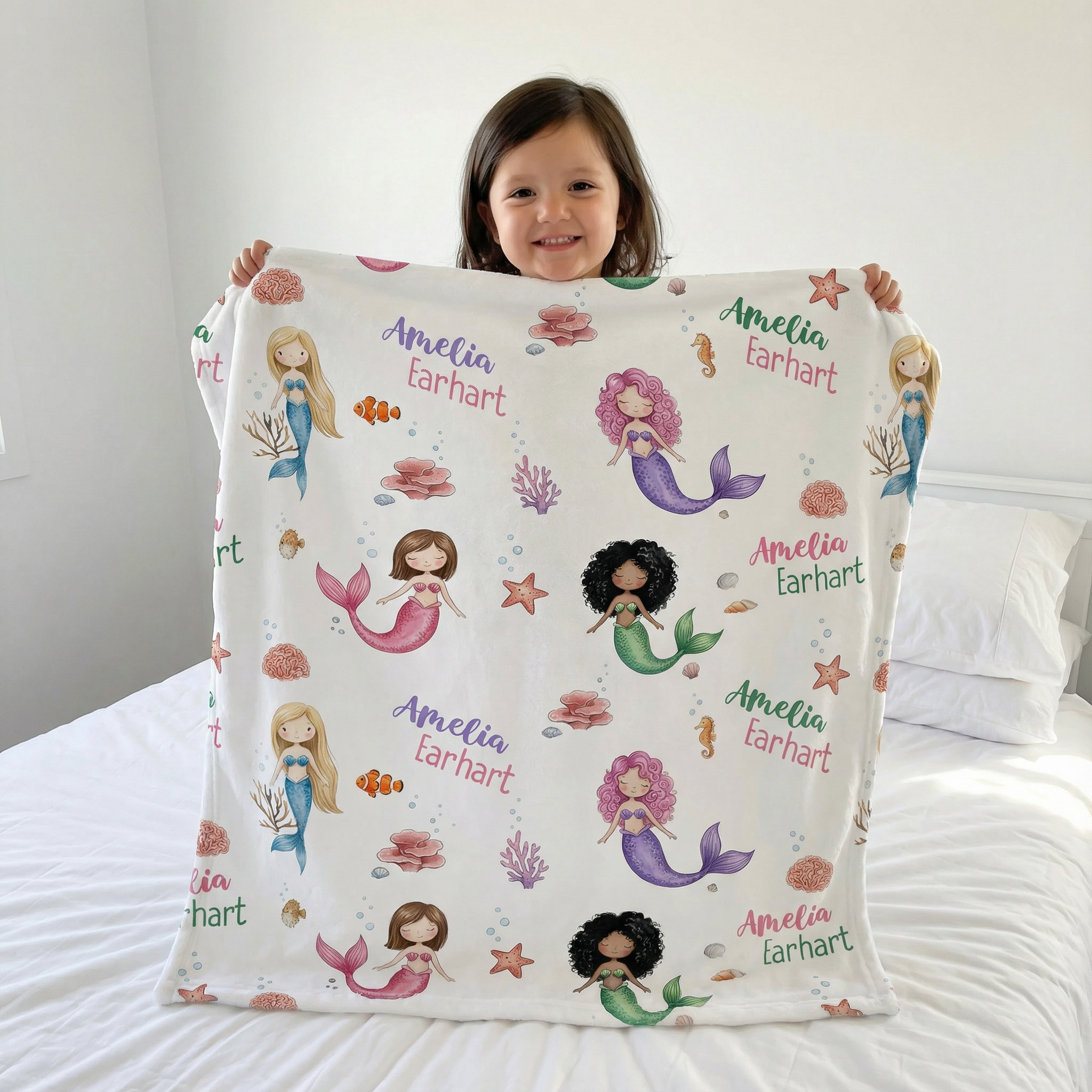 Personalized Blanket in Little Mermaid