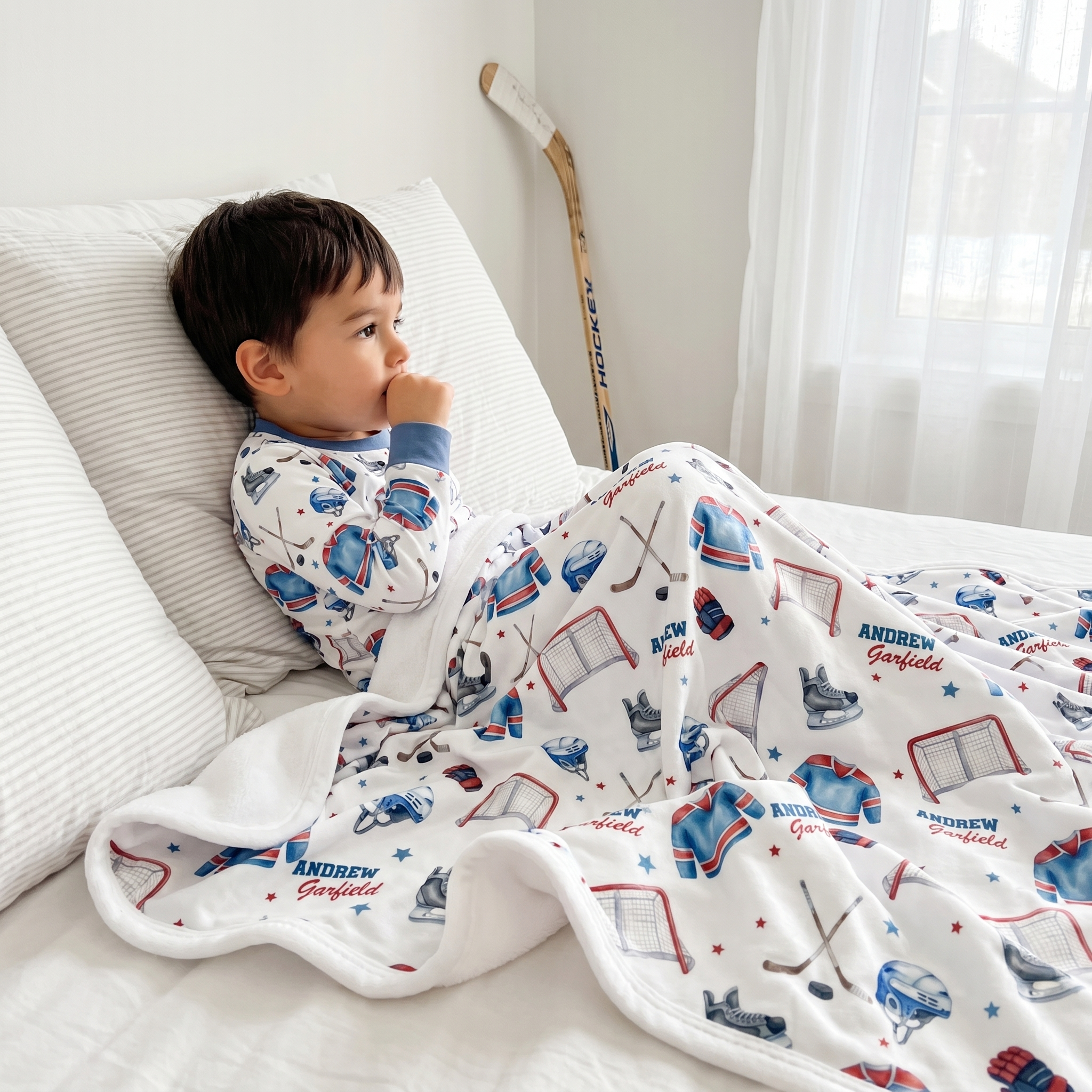 Personalized Blanket in Ice Hockey
