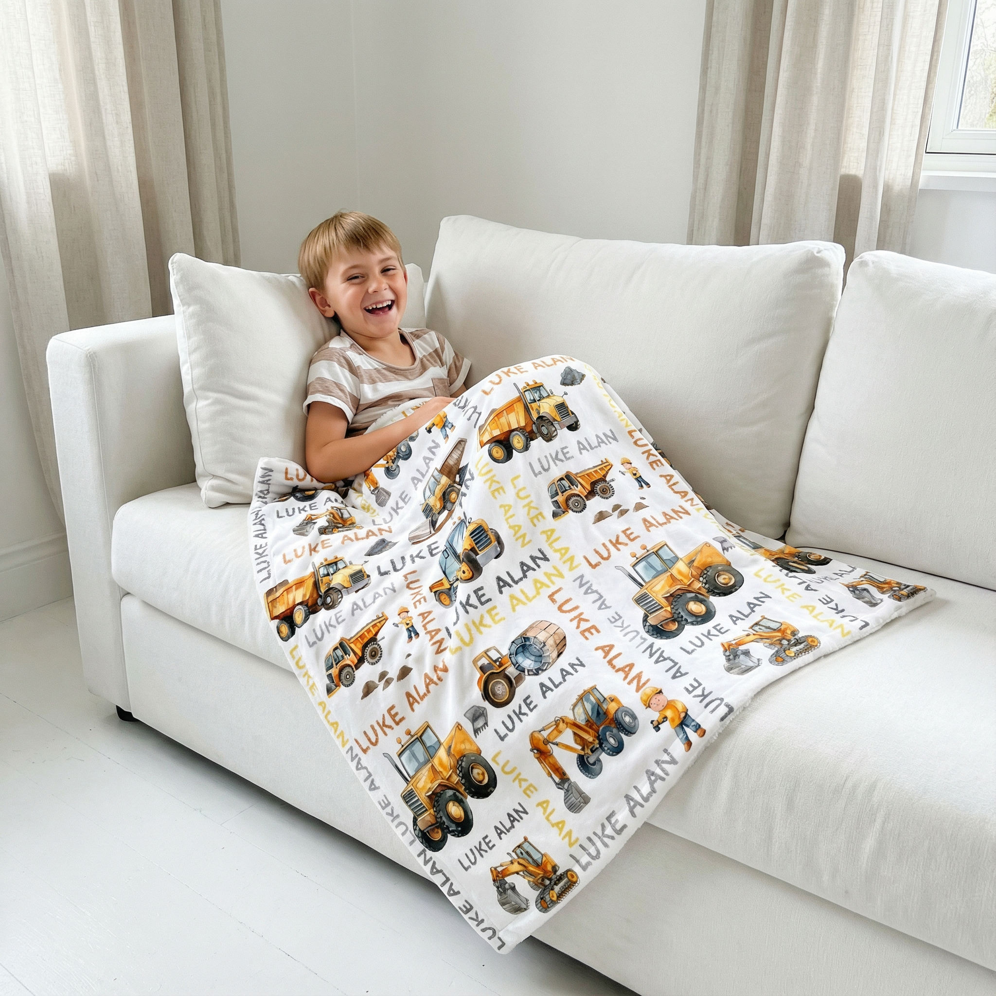 Personalized Blanket in Truck