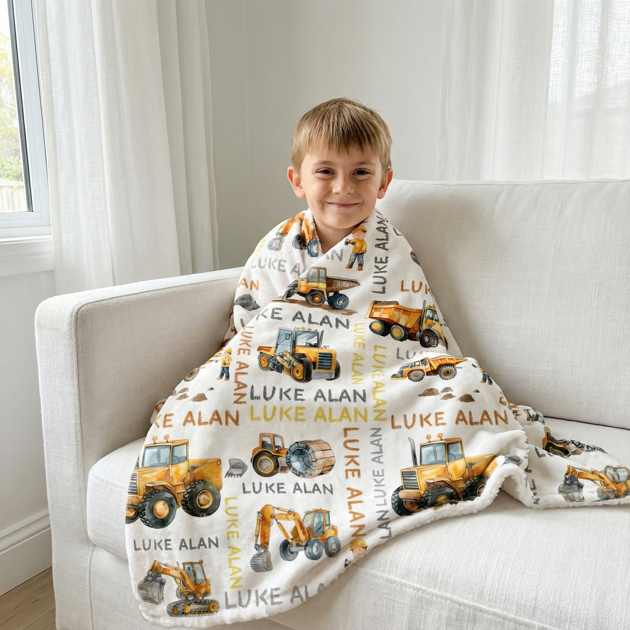 Personalized Blanket in Truck