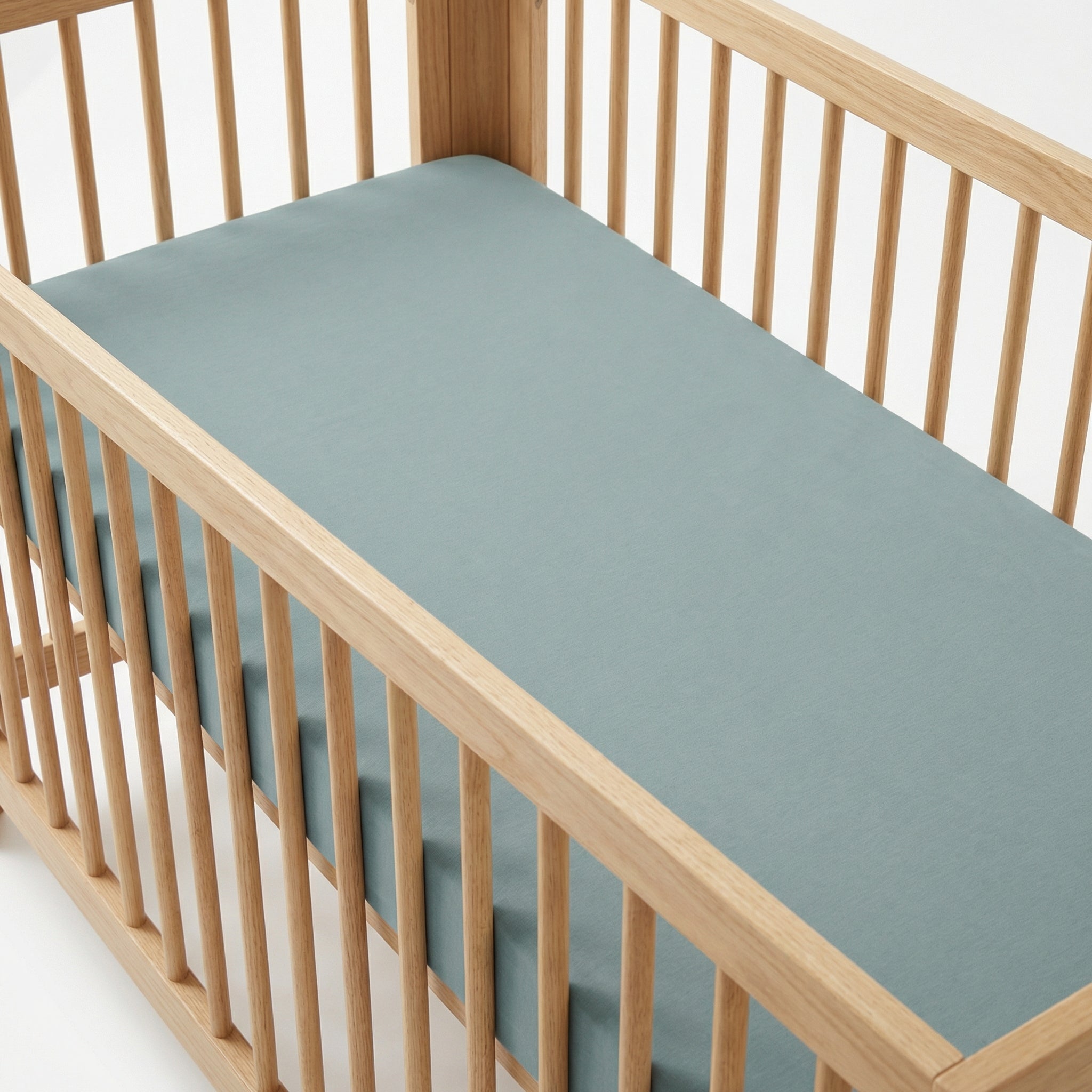 Crib Sheet in Mist Blue