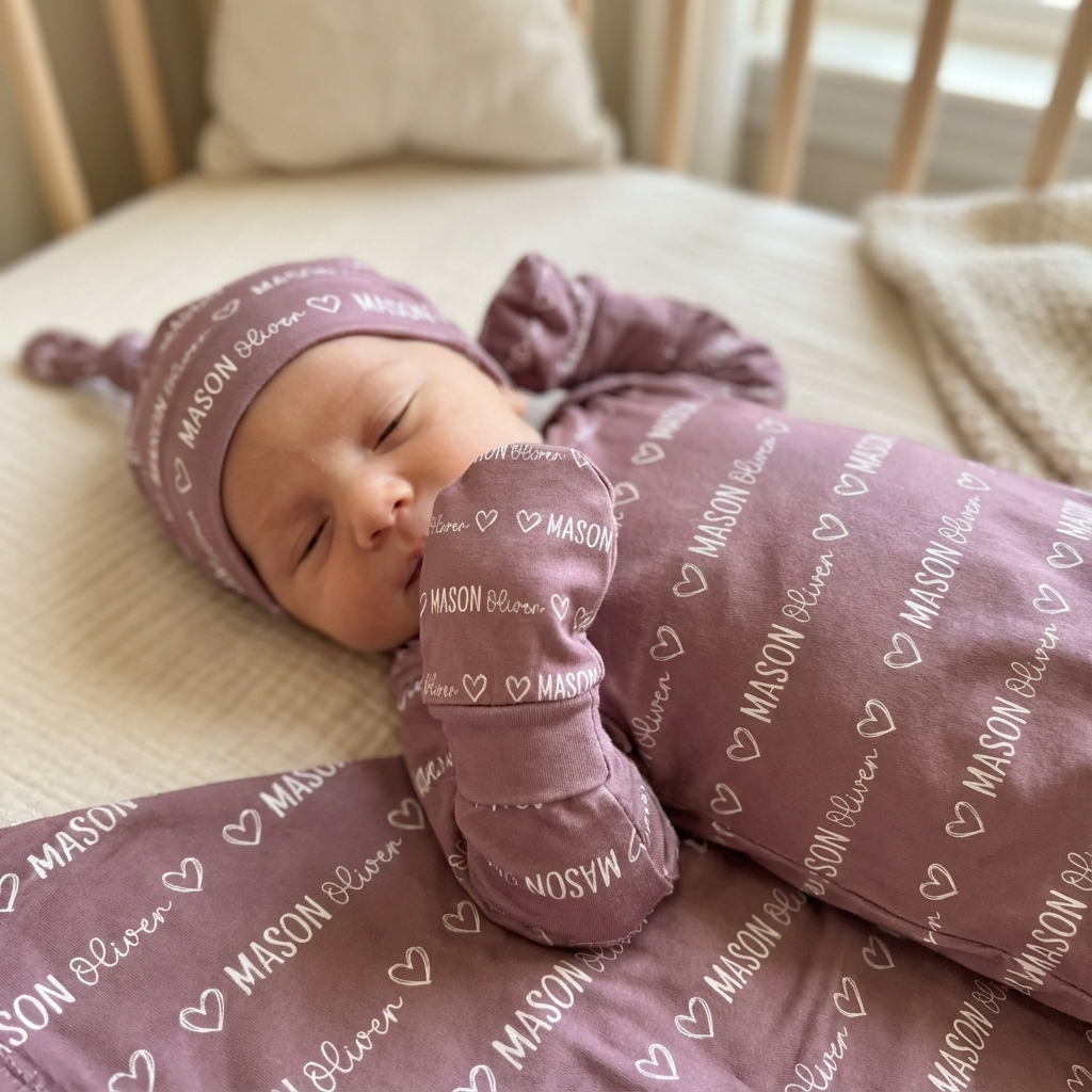 Personalized Mittens in Mono Name