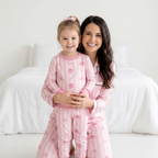 Personalized Baby Pajama Set in Rosy