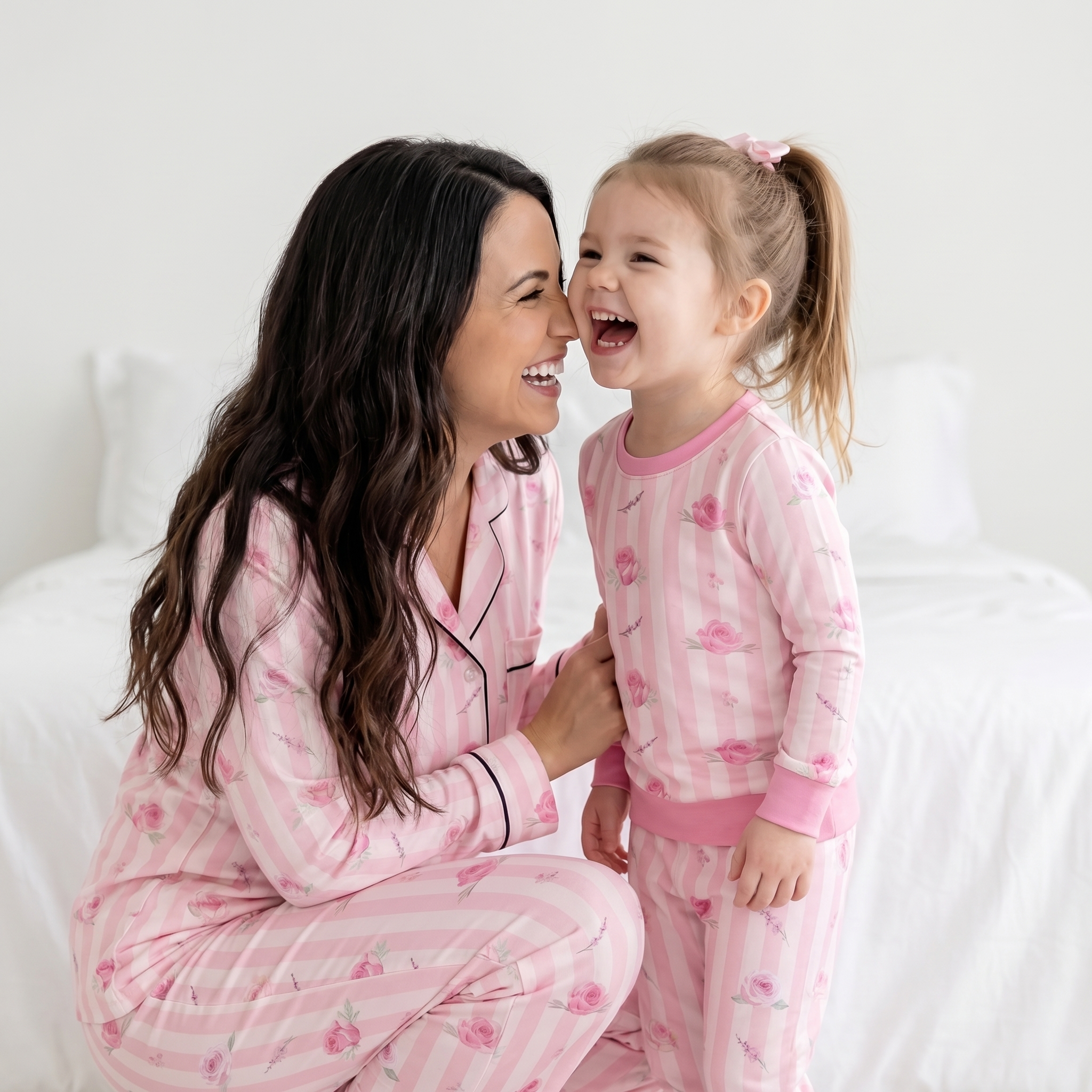 Pajama Set in Rosy