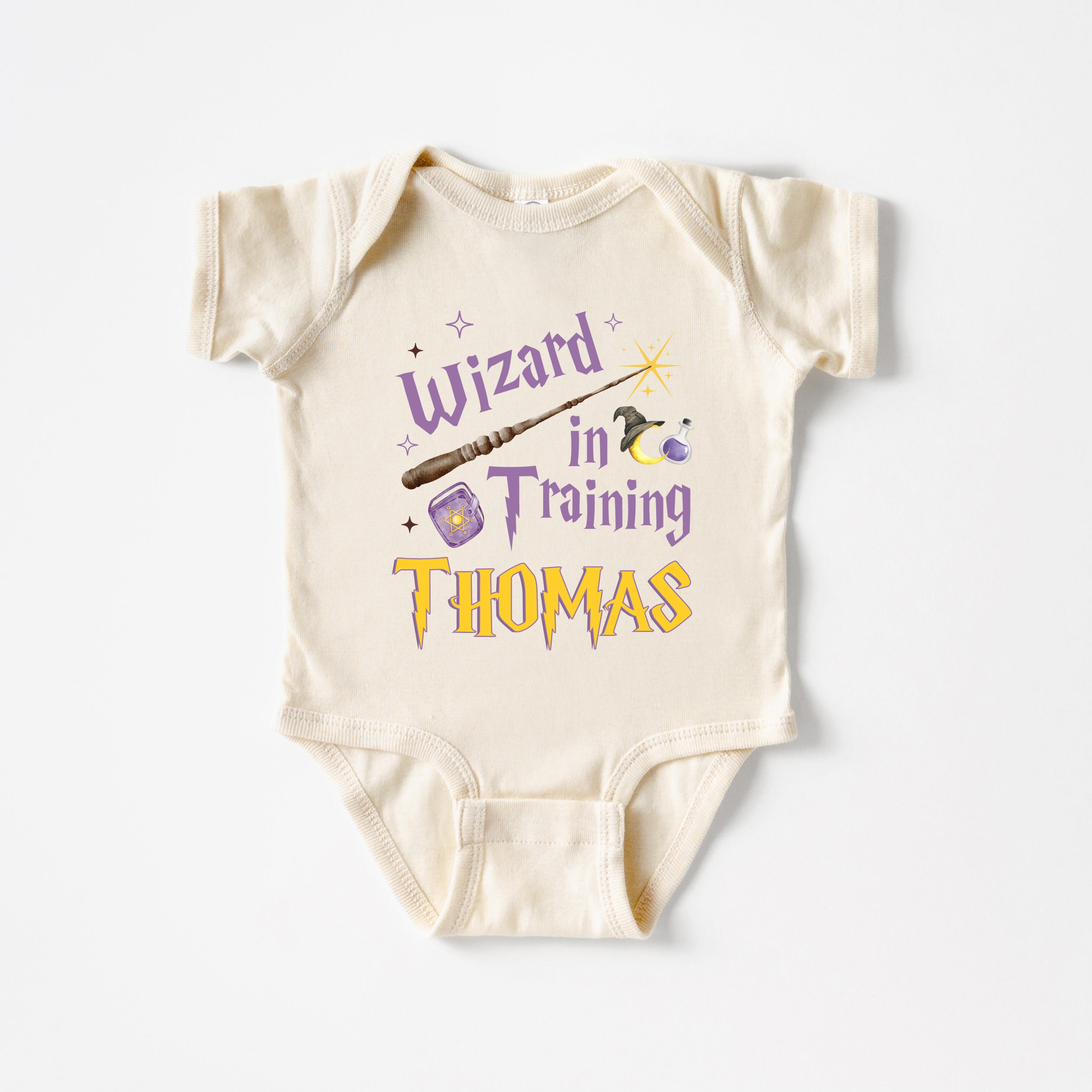 Personalized Graphic Bodysuit in Wizard School