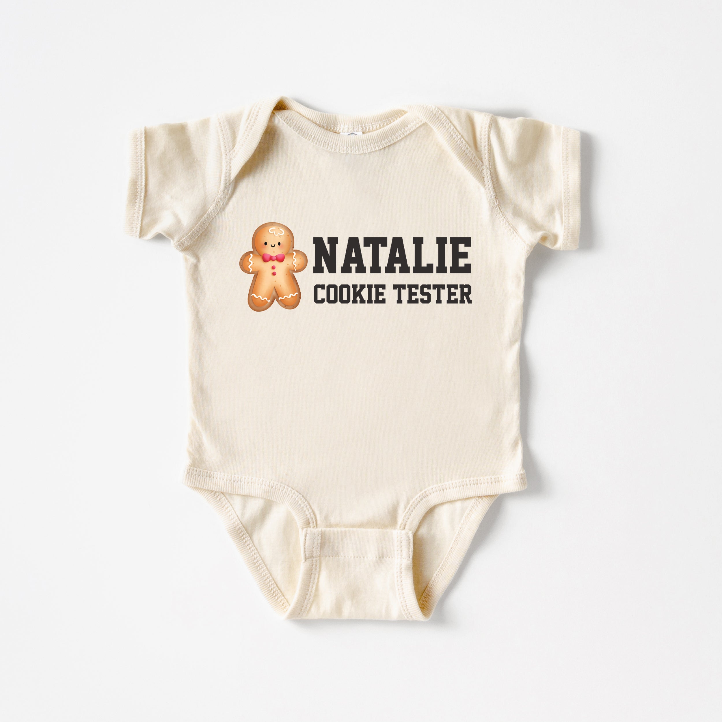 Gingerbread Tester Personalized Bodysuit