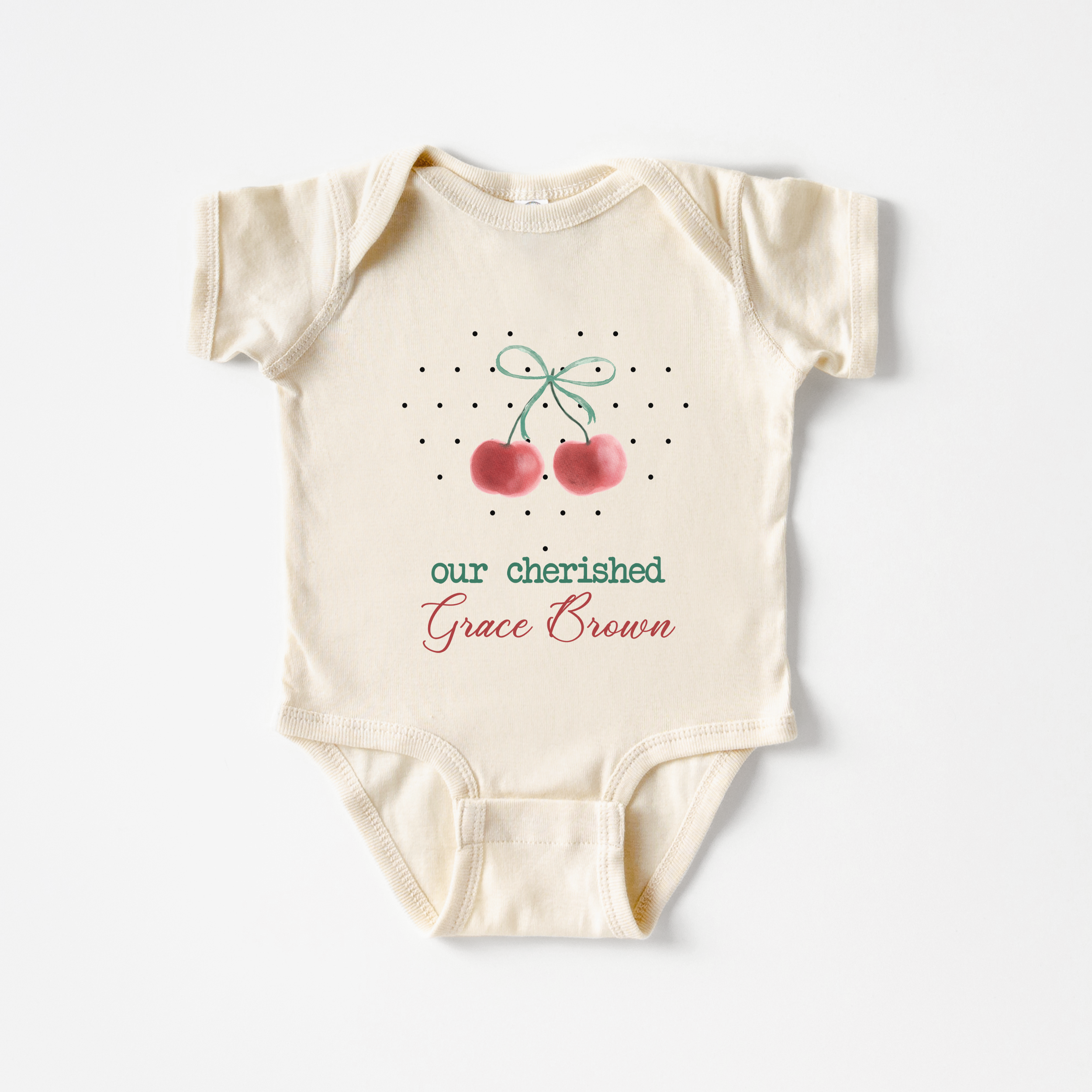 Cherished Baby Personalized Graphic Bodysuit