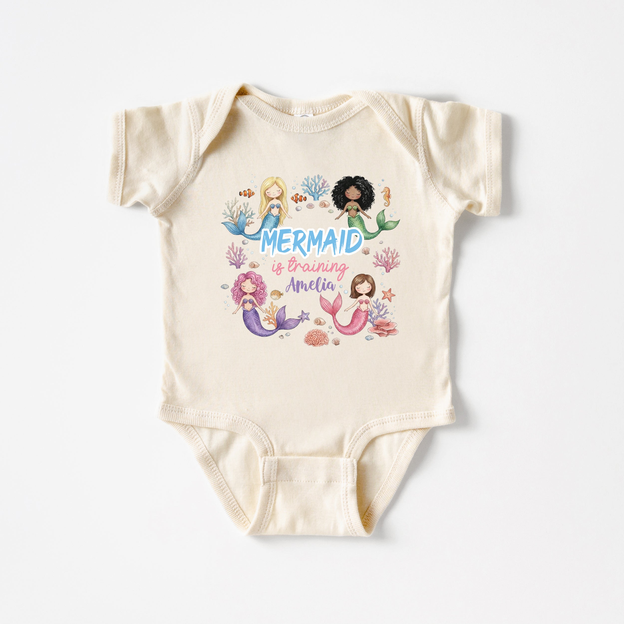 Little Mermaid Personalized Bodysuit