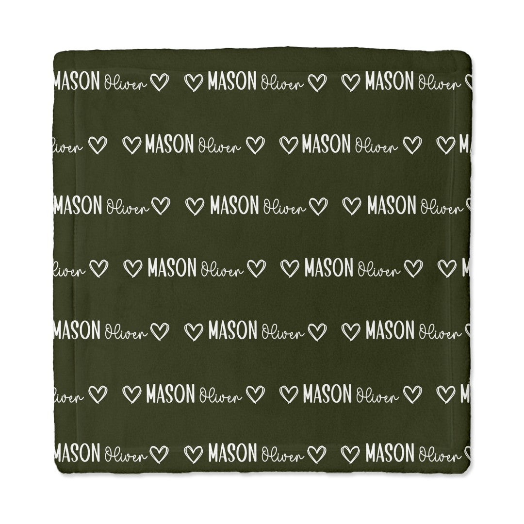 Personalized Lovey Blanket in Mono Name