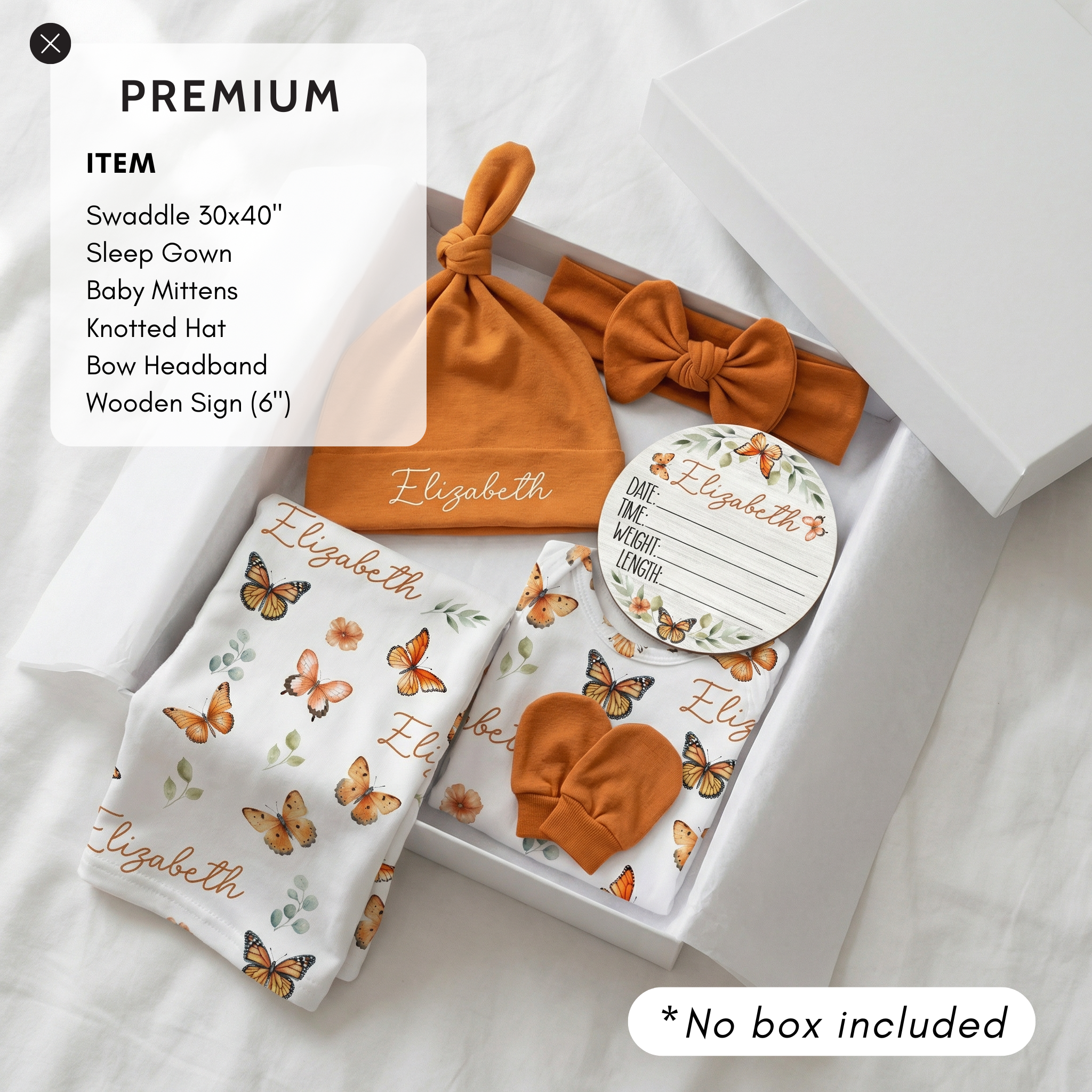 Premium Gift Set in Orange Butterfly