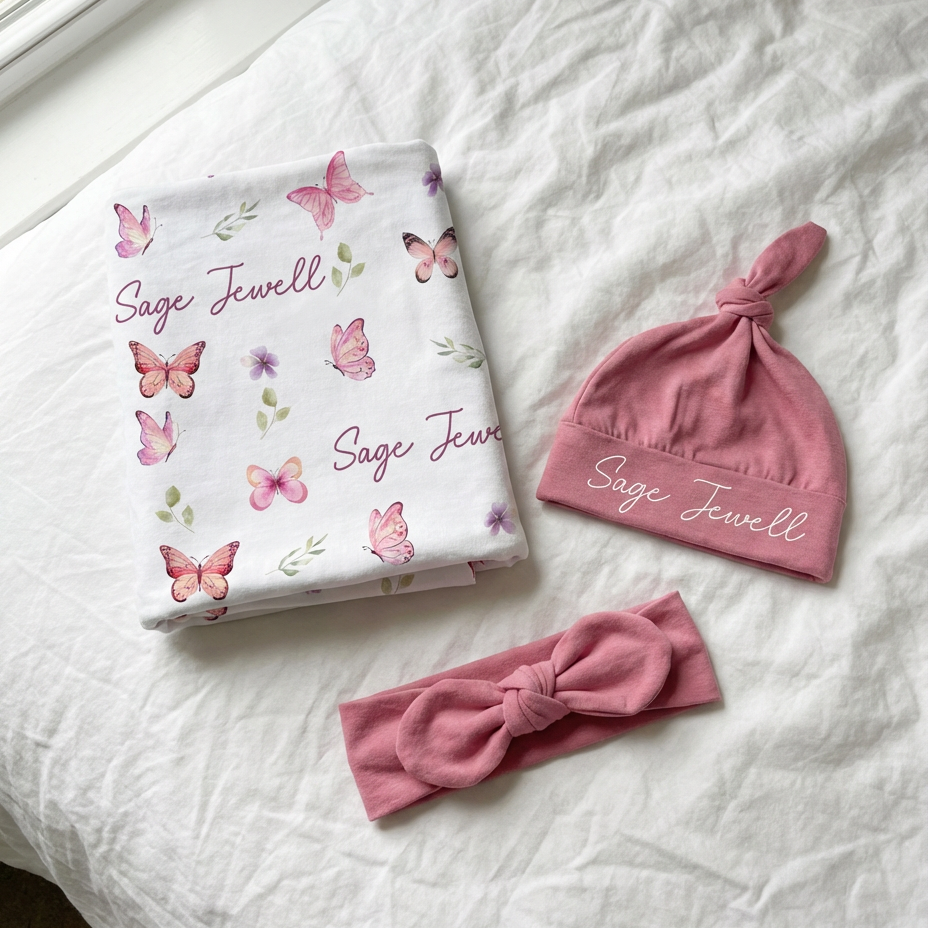The Ultimate Baby Gift Set in Pink Butterfly