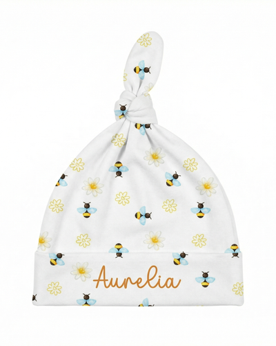 Personalized Knotted Hat in BeeBee