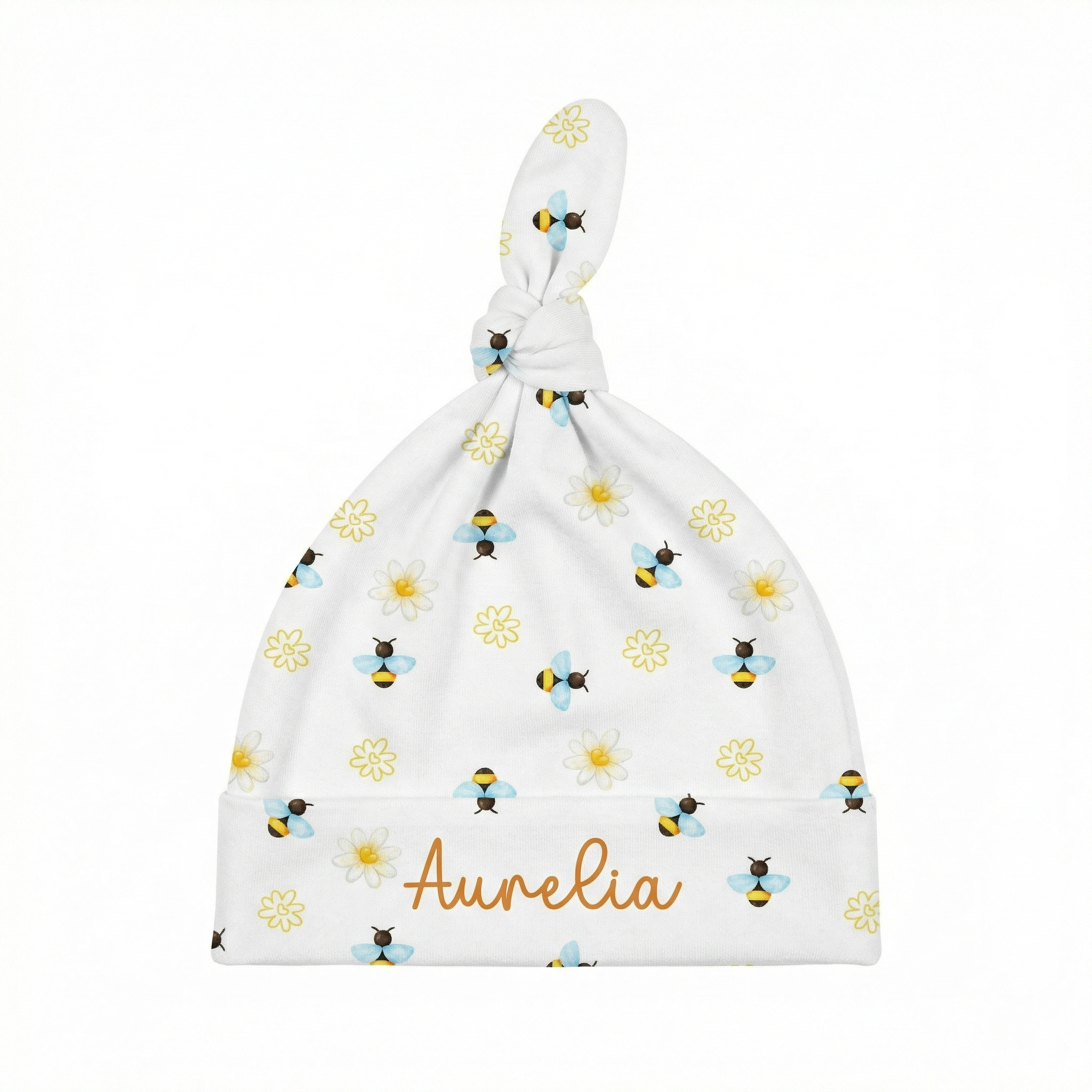 Personalized Knotted Hat in BeeBee