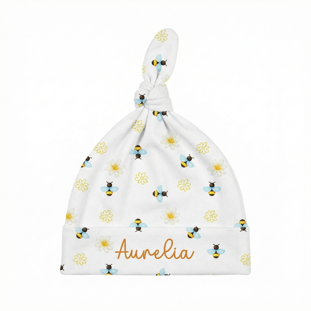 Personalized Knotted Hat in BeeBee