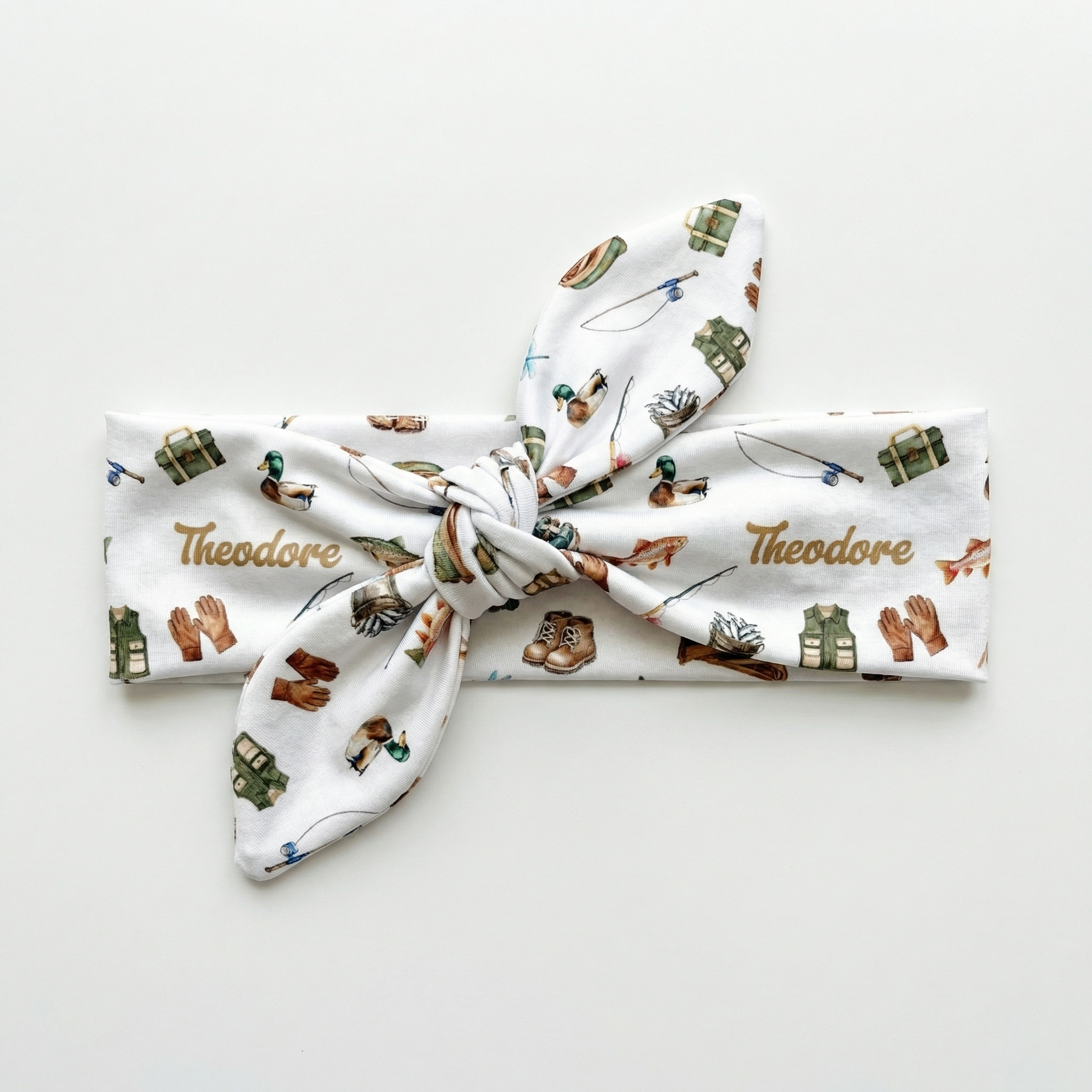 Personalized Knotted Headband in Fishing Buddy