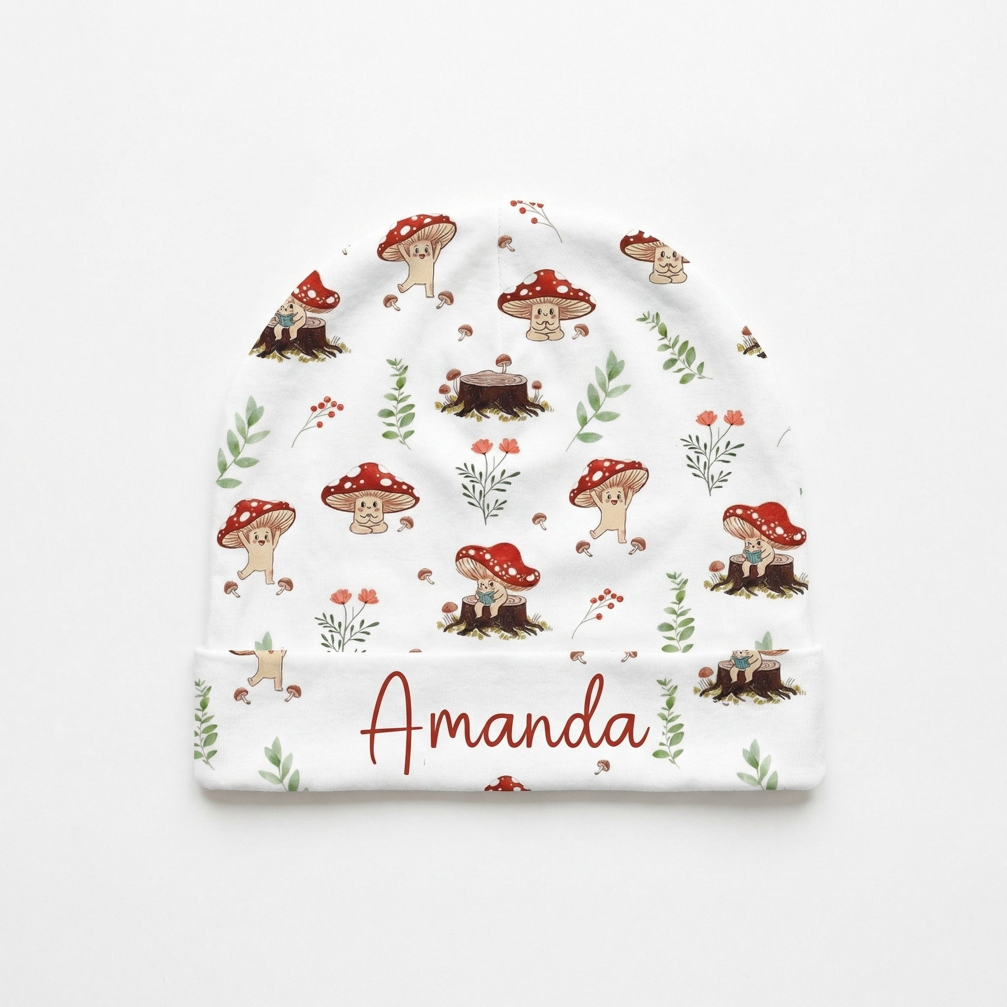 Personalized Beanie in Mushroom